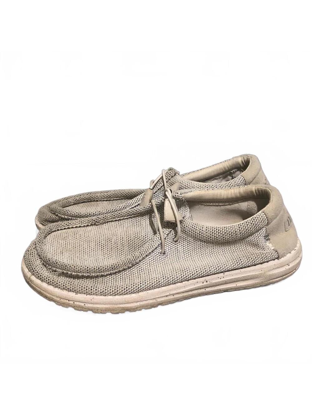Hey Dude Wally Sox Stone White Casual Slip-On Shoes Size 11